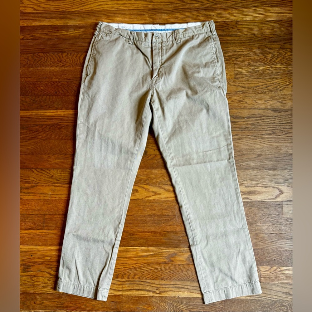 Polo by Ralph Lauren Bradford Chino Pants‎ Mens 36X32 Flat Front Straight Khakis
